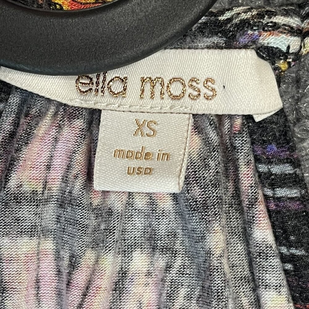 Ella Moss Multicolored Tribal Flowy Boho Long Maxi Dress Sz XS Made in USA - Picture 2 of 7
